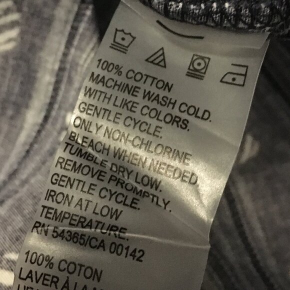 Alia 100% Cotton Navy Blue and White Broken Polka Dot Button Down Shirt - Picture 9 of 15